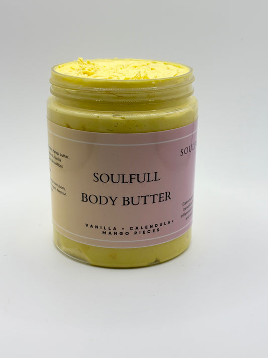 Soulfull Body Butter (8oz) Vanilla + Mango + Calendula
